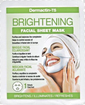 Dermactin Ts Facial Sheet Mask Brightening  HD Png Download
