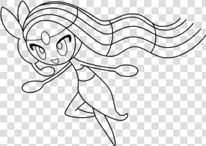 Meloetta Coloring Page   Png Download  Transparent Png