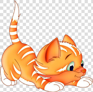 Funny Cartoon Kittens Clip   Cartoon Cat Transparent Background  HD Png Download