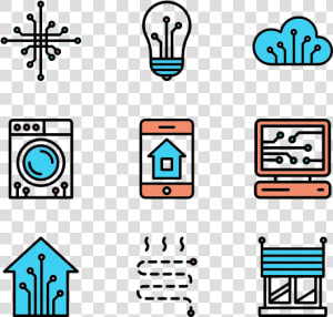 Linear Smart Home Elements   Smart Home Icons Png  Transparent Png