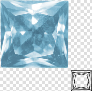 Aquamarine Ctverec   Diamond  HD Png Download