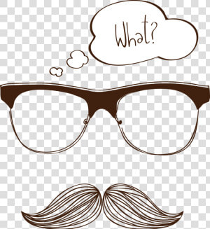 Beard Vector Moustache Drawing Glasses Png Image High  Transparent Png
