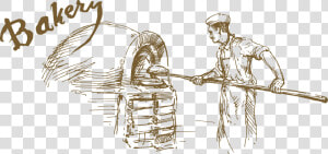 Bakery Pizza Drawing Chef Baking Transprent Png   Bread Baker Drawing  Transparent Png