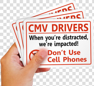 Cmv Drivers Don T Use Cell Phones label   Learning  HD Png Download