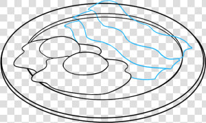 How To Draw Bacon And Eggs   Circle  HD Png Download