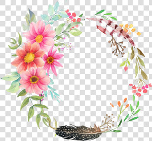 Round Flower Frame Png Free Download   Transparent Flower Ring Png  Png Download