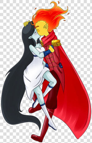 Kiss  Marceline  And Adventure Time Image   Марселин И Принц Пламя  HD Png Download