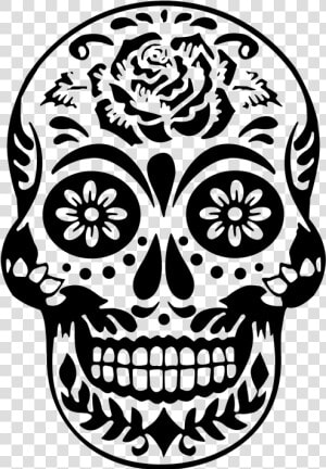Girly Skull Png   Day Of The Dead Rose  Transparent Png
