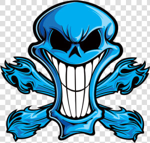 Blue Skull Png   Blue Skull Cartoon  Transparent Png