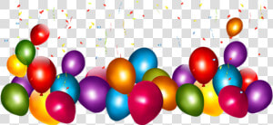 Download Colorful With Confettipicture   Balloons And Confetti Transparent  HD Png Download