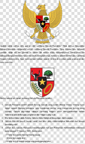 Arti Lambang Garuda Pancasila  HD Png Download