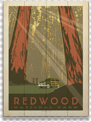 Vintage Redwoods National Park Posters  HD Png Download