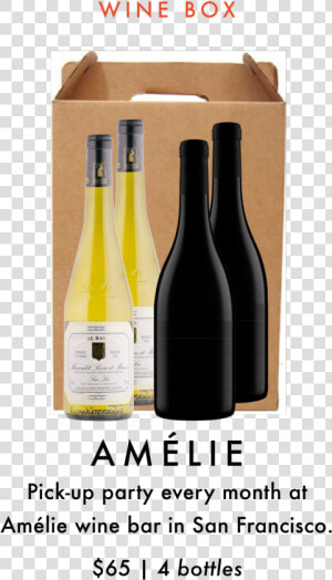 Box Home La Cave X Amelie Wine Club   Wine Bottle  HD Png Download