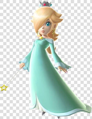 Super Mario Galaxy Rosalina Princess Peach Luigi Figurine   Princess Rosalina  HD Png Download