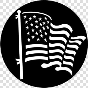 American Flag Circle Black And White   Circle Black And White American Flag  HD Png Download