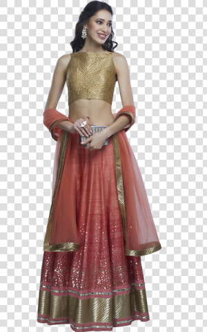Peach Lehenga Set   Photo Shoot  HD Png Download