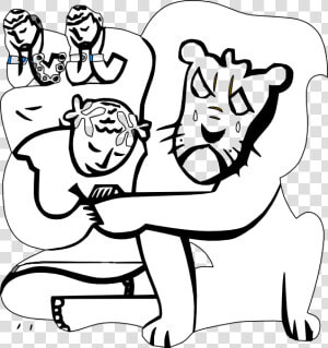 Androcles And The Lion Outline   Androcles And The Lion Drawing  HD Png Download