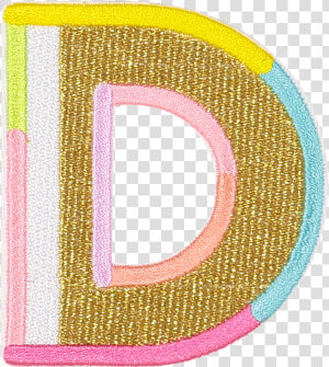 Gold Color Block Letter Patches   Circle  HD Png Download