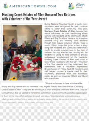 Mustang Creek Estates Of Allen Honored Two Retirees   Brochure  HD Png Download