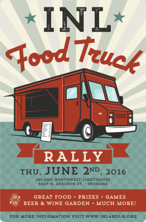 Postcard Van Food Royalty Free Vector Image Vectorstock   Commercial Vehicle  HD Png Download