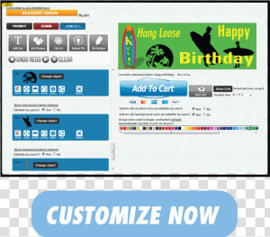 Hang Loose Happy Birthday Banner   Online Advertising  HD Png Download