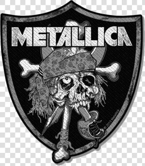 Clip Art T Shirt Raiders Skull   Metallica Patches  HD Png Download