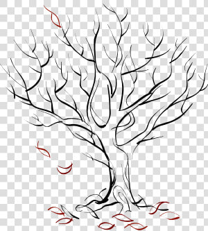 Images Of Fall Drawings   Sketch Autumn Season Drawing  HD Png Download