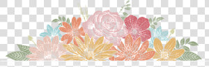 Chalk flowers   Motif  HD Png Download