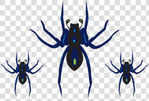 Clipart  Spider  Halloween  Scary  Horror  Black  HD Png Download