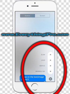 Slam  Loud  Gentle And Invisible Ink Ios 10 Messages   Smartphone  HD Png Download