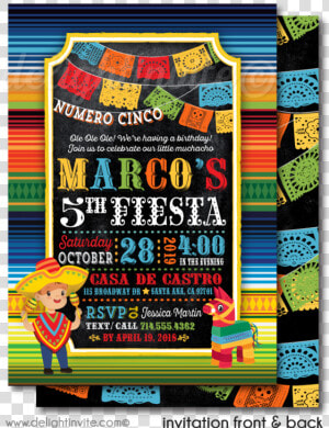 Mexican Themed First Birthday Invitations  HD Png Download