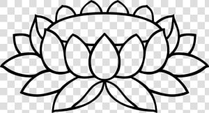 Lotus Line Art Huge Freebie Download For Powerpoint   Padma Flower Clipart  HD Png Download