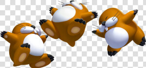 Orange Apple Effect Peach   Super Mario Monty Mole  HD Png Download