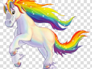 Rainbow Unicorn Png   Png Download   Unicorn Drawing With Color  Transparent Png
