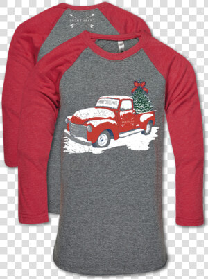 Lh Merry Christmas Truck Bb Tee   Antique Car  HD Png Download