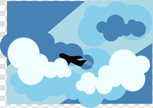 Silhouette Of A Flying Airplane   Plane In The Sky Drawing  HD Png Download