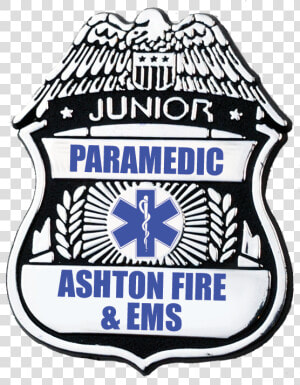 Custom Junior Paramedic Plastic Badge   Star Of Life  HD Png Download