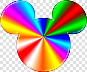 Rainbow Mickey Head Disney Pinterest   Colorful Mickey Mouse Head  HD Png Download