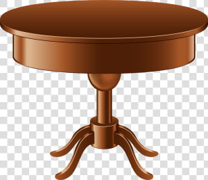 Graceful Round Table Clipart 28 Outline 7   Table Clip Art  HD Png Download
