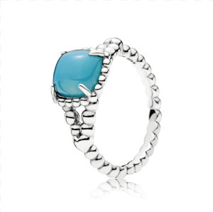 Anillo En Plata De Ley Espíritu Vibrante Turquesa   Pandora Ring Blue Stone  HD Png Download