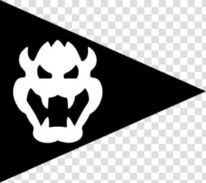 Bowser Flag Flagpole   Bowser Logo  HD Png Download
