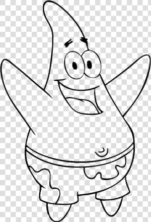 Transparent Patrick Star Png   Spongebob Patrick Coloring Page  Png Download
