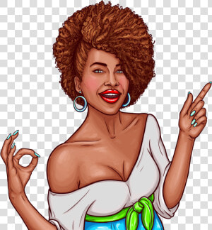 Mujer Negra Pop Art  HD Png Download