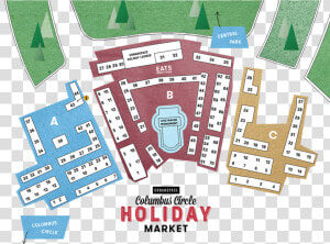 Cchm Directory 2019 Map  01   Columbus Circle Holiday Market  HD Png Download