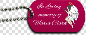 In Loving Memory Dog Tag Front   Dog Tag  HD Png Download