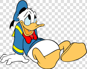 Download Duck Png Photo Transparent Background   Donald Duck Sitting Down  Png Download