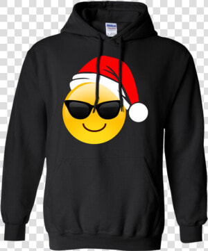 Emoji Christmas Shirt Cool Sunglasses Santa Hat Family   Hoodie  HD Png Download