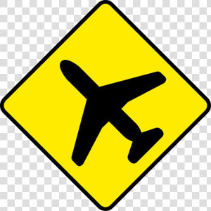 Ireland Road Sign W   Airplane Sign Yellow  HD Png Download