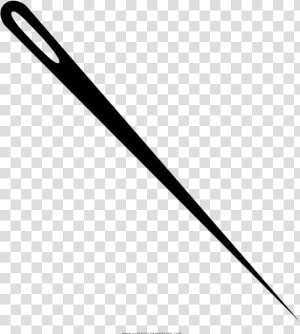 Sewing Needle Coloring Page   Artist Paint Brush Black  HD Png Download
