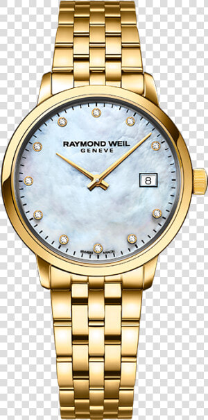 Raymond Weil Gold And Diamond Watch  HD Png Download